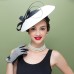 Women's Fascinators Pillbox Hat Cap Weddings Straw Fedora Vintage Sinamay Base Hats for Kentucky Derby Tea Party Horse Race Ladies Day Headpiece