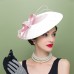 Women's Fascinators Pillbox Hat Cap Weddings Straw Fedora Vintage Sinamay Base Hats for Kentucky Derby Tea Party Horse Race Ladies Day Headpiece