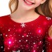 Girls' 3D Snowflake Dress Long Sleeve 3D Print Fall Winter Sports & Outdoor Daily Holiday Cute Casual Beautiful Kids 3-12 Years Casual Dress A Line Dress Above Knee Polyester Regular Fit