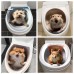 3D Cat Puppy Animal Bathroom Toilet Sticker, Home Decoration Wall Sticker, Self-adhesive Waterproof and Oil Proof Sticker