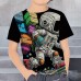 Boys 3D Graphic Astronaut T shirt Tee Short Sleeve 3D Print Summer Spring Active Sports Fashion Polyester Kids 3-12 Years Outdoor Casual Daily Regular Fit