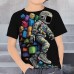 Boys 3D Graphic Astronaut T shirt Tee Short Sleeve 3D Print Summer Spring Active Sports Fashion Polyester Kids 3-12 Years Outdoor Casual Daily Regular Fit