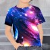 Boys 3D Graphic Astronaut T shirt Tee Short Sleeve 3D Print Summer Spring Active Sports Fashion Polyester Kids 3-12 Years Outdoor Casual Daily Regular Fit