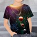 Boys 3D Graphic Astronaut T shirt Tee Short Sleeve 3D Print Summer Spring Active Sports Fashion Polyester Kids 3-12 Years Outdoor Casual Daily Regular Fit