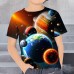 Boys 3D Graphic Astronaut T shirt Tee Short Sleeve 3D Print Summer Spring Active Sports Fashion Polyester Kids 3-12 Years Outdoor Casual Daily Regular Fit