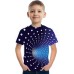 Kids Boys' T shirt Tee Short Sleeve 3D Print Graphic Optical Illusion Color Block Crewneck Unisex Light Yellow Lake blue Navy Children Tops Summer Basic Streetwear Funny 3-12 Years / Sports