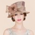 Vintage Style Elegant & Luxurious Organza Hats with Bowknot / Feathers / Fur / Flower 1PC Kentucky Derby / Horse Race / Ladies Day Headpiece