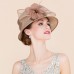 Vintage Style Elegant & Luxurious Organza Hats with Bowknot / Feathers / Fur / Flower 1PC Kentucky Derby / Horse Race / Ladies Day Headpiece