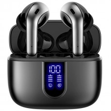 True Wireless Bluetooth Headphones, 60h Playback LED Power Display Earphones, IPX5 Waterproof in-Ear Earbuds with Mic