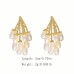 Women's Pearl Stud Earrings Fine Jewelry Classic Precious Cute Stylish Earrings Jewelry Golden For Wedding Party 1 Pair