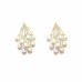 Women's Pearl Stud Earrings Fine Jewelry Classic Precious Cute Stylish Earrings Jewelry Golden For Wedding Party 1 Pair