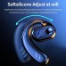 Painless Wear Business Bluetooth 5.2 Earphone Open Ear Single Ear Earhook Wireless Headphone Noise Cancelling Stereo Headset Handsfree Sports Earbuds with Power LED Digital Display