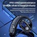 Painless Wear Business Bluetooth 5.2 Earphone Open Ear Single Ear Earhook Wireless Headphone Noise Cancelling Stereo Headset Handsfree Sports Earbuds with Power LED Digital Display