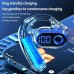 Painless Wear Business Bluetooth 5.2 Earphone Open Ear Single Ear Earhook Wireless Headphone Noise Cancelling Stereo Headset Handsfree Sports Earbuds with Power LED Digital Display