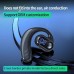 Painless Wear Business Bluetooth 5.2 Earphone Open Ear Single Ear Earhook Wireless Headphone Noise Cancelling Stereo Headset Handsfree Sports Earbuds with Power LED Digital Display