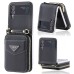 Phone Case For Samsung Galaxy Z Flip 5 Z Flip 4 Z Flip 3 Wallet Case Portable Zipper Card Slot Solid Colored PC PU Leather