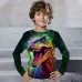 Boys 3D Graphic Animal Dinosaur T shirt Tee Long Sleeve 3D Print Summer Spring Fall Sports Fashion Streetwear Polyester Kids 3-12 Years Outdoor Casual Daily Regular Fit