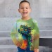 Boys 3D Graphic Animal Dinosaur T shirt Tee Long Sleeve 3D Print Summer Spring Fall Sports Fashion Streetwear Polyester Kids 3-12 Years Outdoor Casual Daily Regular Fit