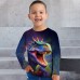 Boys 3D Graphic Animal Dinosaur T shirt Tee Long Sleeve 3D Print Summer Spring Fall Sports Fashion Streetwear Polyester Kids 3-12 Years Outdoor Casual Daily Regular Fit