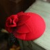 Fascinators Wool Bucket Hat Horse Race Ladies Day Melbourne Cup Flower Elegant With Floral Tulle Headpiece Headwear