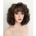 Brunette Spiral Curly Synthetic Wig Halloween Wig