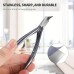 Stainless Steel Toenail Clippers with Sharp Pointed Tip for Ingrown and Thick Nails - Wide Jaw Podiatry Care Tool