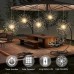 1pc Solar Panel With 3pcs Hanging Solar Firework Lights 270LEDs Starburst Lights Copper Wire Outdoor Waterproof Lights 8 Lighting Modes Fairy Decorative String Lights for Patio Umbrella, Eave, Garden