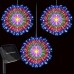 1pc Solar Panel With 3pcs Hanging Solar Firework Lights 270LEDs Starburst Lights Copper Wire Outdoor Waterproof Lights 8 Lighting Modes Fairy Decorative String Lights for Patio Umbrella, Eave, Garden