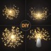 1pc Solar Panel With 3pcs Hanging Solar Firework Lights 270LEDs Starburst Lights Copper Wire Outdoor Waterproof Lights 8 Lighting Modes Fairy Decorative String Lights for Patio Umbrella, Eave, Garden