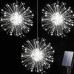 1pc Solar Panel With 3pcs Hanging Solar Firework Lights 270LEDs Starburst Lights Copper Wire Outdoor Waterproof Lights 8 Lighting Modes Fairy Decorative String Lights for Patio Umbrella, Eave, Garden