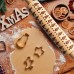 Nativity Scene Embossing Rolling Pin Christmas Pattern Xmas Wooden 3D Engraved Nativity With Jesus 9 Different Pattern Design For Baking Cookies