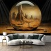 Desert Crystal Ball Hanging Tapestry Wall Art Large Tapestry Mural Decor Photograph Backdrop Blanket Curtain Home Bedroom Living Room Decoration