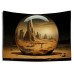 Desert Crystal Ball Hanging Tapestry Wall Art Large Tapestry Mural Decor Photograph Backdrop Blanket Curtain Home Bedroom Living Room Decoration