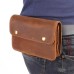 Men's Fanny Waist Bag Crazy Horse Genuine Leather Waist Packs Belt Loop Hip Hook Bum Bag Handmade Travel Small Phone Waist Pouch