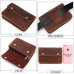 Men's Fanny Waist Bag Crazy Horse Genuine Leather Waist Packs Belt Loop Hip Hook Bum Bag Handmade Travel Small Phone Waist Pouch