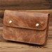 Men's Fanny Waist Bag Crazy Horse Genuine Leather Waist Packs Belt Loop Hip Hook Bum Bag Handmade Travel Small Phone Waist Pouch