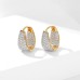 Women's Zircon Hoop Earrings Fine Jewelry Classic Drop Precious Stylish Simple Earrings Jewelry Gold For Gift Festival 1 Pair