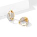 Women's Zircon Hoop Earrings Fine Jewelry Classic Drop Precious Stylish Simple Earrings Jewelry Gold For Gift Festival 1 Pair