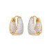 Women's Zircon Hoop Earrings Fine Jewelry Classic Drop Precious Stylish Simple Earrings Jewelry Gold For Gift Festival 1 Pair