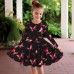 Girls' 3D Butterfly Dress Long Sleeve 3D Print Fall Winter Sports & Outdoor Daily Holiday Cute Casual Beautiful Kids 3-12 Years Casual Dress A Line Dress Above Knee Polyester Regular Fit