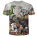 Kids Boys' T shirt Short Sleeve Gray 3D Print Animal Daily Outdoor Active 4-12 Years / Summer