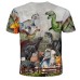 Kids Boys' T shirt Short Sleeve Gray 3D Print Animal Daily Outdoor Active 4-12 Years / Summer