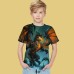 Kids Boys' T shirt Short Sleeve Gray 3D Print Animal Daily Outdoor Active 4-12 Years / Summer