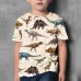 Kids Boys' T shirt Short Sleeve Gray 3D Print Animal Daily Outdoor Active 4-12 Years / Summer