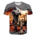 Kids Boys' T shirt Short Sleeve Gray 3D Print Animal Daily Outdoor Active 4-12 Years / Summer