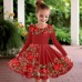 Girls' 3D Graphic Floral Butterfly Dress Long Sleeve 3D Print Summer Fall Sports & Outdoor Daily Holiday Cute Casual Beautiful Kids 3-12 Years Casual Dress A Line Dress Above Knee Polyester Regular