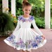 Girls' 3D Graphic Floral Butterfly Dress Long Sleeve 3D Print Summer Fall Sports & Outdoor Daily Holiday Cute Casual Beautiful Kids 3-12 Years Casual Dress A Line Dress Above Knee Polyester Regular