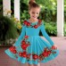 Girls' 3D Graphic Floral Butterfly Dress Long Sleeve 3D Print Summer Fall Sports & Outdoor Daily Holiday Cute Casual Beautiful Kids 3-12 Years Casual Dress A Line Dress Above Knee Polyester Regular