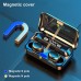 TWS True Wireless Earbuds Bluetooth Hifi Stereo Touch Control Earphone With Magnetic Switch Large Capcity Charging Box Power Bank LED Digital Display Headset For Sport Fitness Music