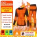 22 Areas Winter Women's Men's Thermal Fleece Heated Jacket Vest Heated Underwear USB Electric Heating Clothing Ski Pants Suit